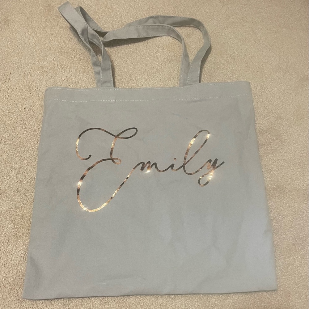 Gold foil Emily tote bag